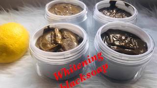 Black SoapDIY Black Soap to Treat Acne And Skin Discoloration For Glowing and Flawless Skinc [upl. by Clea491]