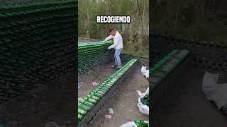 Los chinos construyen casas con botellas vacías😮 shortsvideo [upl. by Maidy]