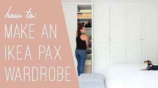 Making An Ikea Pax Wardrobe Look BuiltIn TIMELAPSE [upl. by Arza]