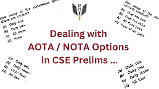 How to deal with the newer options AOTA  NOTA  Pairs in UPSC CSE Prelims prelims2025 upsc [upl. by Rhianna948]