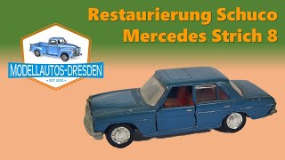 Restaurierung Modellauto 155 Mercedes 8 W115 von Schuco 166 modellautosdresden [upl. by Neraa]