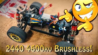 WLTOYS 144001 Brushless Build UPGRADE  2440 4600kv Motor ESC Combo  114th RC Buggy [upl. by Anabelle515]