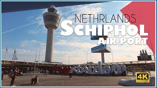 Walking Tour in Schiphol Airport AMS  Arrival and Departure terminals  4k [upl. by Gae]