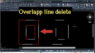 Overlapp line delete in AutoCAD by using overkill command overkill command [upl. by Acsirp46]