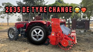 Massey 2635 de🛞tyre change😂❤️‍🔥​⁠new superseedar🔥masseywalepb65 [upl. by Atiuqehs221]