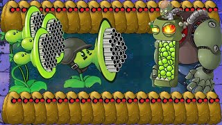 Threepeater vs Gatling Pea vs 999 Gargantuar vs GigaZomboss  Mini Game  Plants vs Zombies [upl. by Elleyoj610]