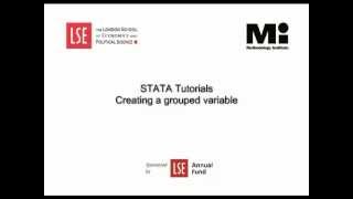 STATA Tutorials Creating a Grouped Variable [upl. by Schlessinger]