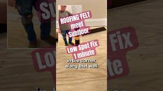 How To Level Subfloor LOW Spot  Flooring Install Tip Roofing Felt [upl. by Zetnahs147]