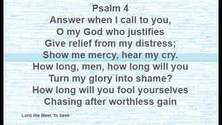 Psalm 4 Lord We Meet To Seek Your Face Sing Along [upl. by Tallia]