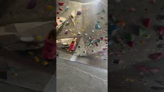 Practicing flagging on this one bouldering rockclimbinggym indoorclimbing rockclimbing [upl. by Bernadine531]