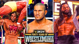 All WWE 2K24 40 Years of WrestleMania in ONE Video [upl. by Hollander]