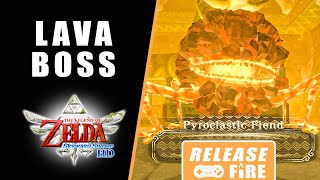 The Legend of Zelda Skyward Sword Switch how to beat Scaldera  Lava rock boss Skyward Sword HD [upl. by Atis]