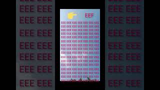 FIND THIS LETTERS EEF brainsmart brainteaseriqtestiqtestgameemojiytshortsshortsshortsfeed [upl. by Lyrahc]