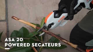 STIHL ASA 20 Battery Secateurs  STIHL Electric Secateurs  STIHL AS System  STIHL GB [upl. by Hildagarde506]