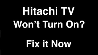 Hitachi tv stuck on standby  power supply easy fix  42LDF30UA MAKE MONEY TUTORIAL [upl. by Ttessil695]