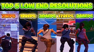 TOP 5 BEST STRETCHED RESOLUTIONS In Fortnite Season 4 For Low End PC  🔨 BOOST FPS amp REDUCE DELAY🔨 [upl. by Alleon]