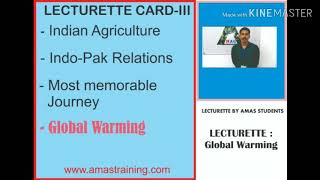 Lecturette practice series for cracking SSBGlobal warming [upl. by Bland775]