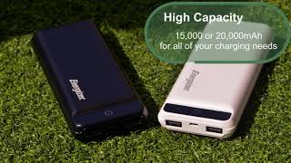 Energizer® High Capacity Power Bank UE15032 and UE20032 [upl. by Ahseim]