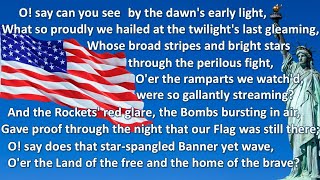 National anthem of USA The StarSpangled Banner instrumental [upl. by Aicercul]