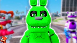 BRAND NEW SLIME BONNIE ANIMATRONIC GTA 5 Mods FNAF RedHatter [upl. by Enelad]