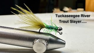 Tuckaseegee River Delayed Harvest Trout Slayer Micro Jig Woolly Bugger Norvise Fly Tying System [upl. by Slemmer194]