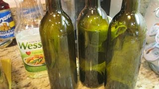 Removing Labels From Wine Bottles DIY  asimplysimplelife [upl. by Bellamy]