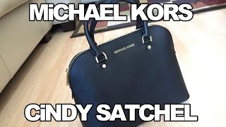 MiCHAEL KORS LARGE CiNDY SATCHEL REViEW [upl. by Akeihsat]