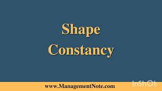 Shape Constancy  Types of Perceptual Constancy [upl. by Aljan]