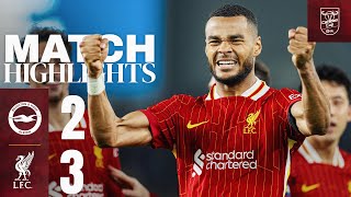 BRILLIANT Gakpo Double amp Diaz Goal Brighton 23 Liverpool  Carabao Cup Highlights [upl. by Naesyar]