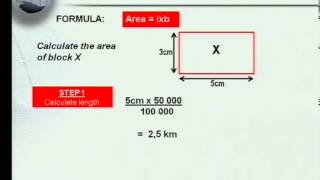 Matric revision Geography Map Work Calculations 37 Area [upl. by Inimod]