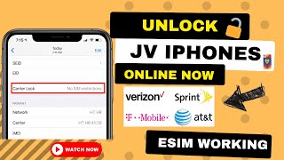 Unlock JV iPhones  ATampT T mobile Verizon and many other networks sim lockedEsim Working 100 [upl. by Bela]