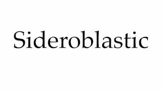 How to Pronounce Sideroblastic [upl. by Essilevi]