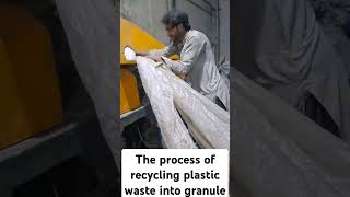 Recycling process plastic waste shoppingbag into granules plastic shoppingbag granules recycling [upl. by Ahsoik]