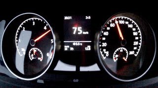 Volkswagen Golf 7 VII 2013 16 TDI acceleration 0  100 kmh 105 bhp [upl. by Leunamme]