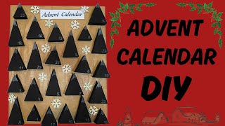 Advent Calendar  paper mountains on cardboard DIY Advent Calendar 📅🎄 [upl. by Langill]