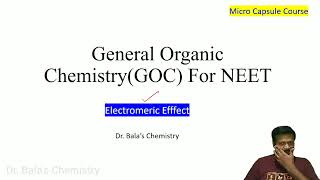 Electromeric Effect in Tamil for NEET  JEE Class 11  Class 12 gocintamil [upl. by Meador]