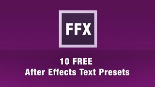 Free After effects Text Animation Presets amp AE Project [upl. by Amerigo]