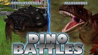 DINO BATTLES  Ankylosaurus vs Allosaurus [upl. by Katerine]