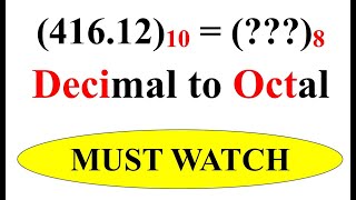 Decimal to Octal Conversion  EnggClasses [upl. by Charley]