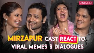 Mirzapur Season 3 Cast React to VIRAL Memes amp Dialogues  Ali Fazal Vijay Varma Rasika  Pinkvilla [upl. by Lasko]