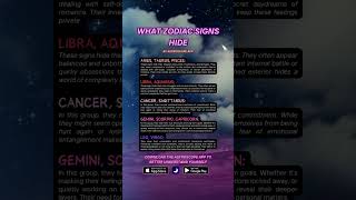 WHAT ZODIAC SIGNS HIDE astrology zodiacsigns [upl. by Gael]