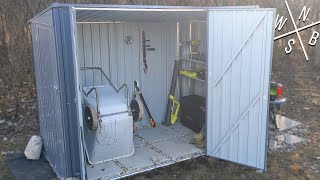 AECOJOY Outdoor Storage Shed w Shelves  Installation amp Review [upl. by Thomasin]