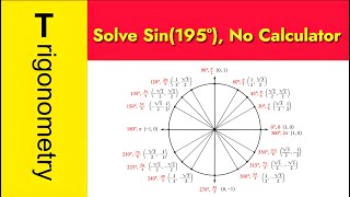 Made the math exam easier Find the exact value of sin195° algebraically without a calculator [upl. by Elocal199]