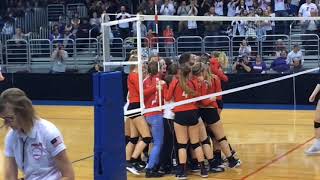 Laingsburg’s matchwinning point vs Wixom St Catherine in the Class C volleyball state semifinals [upl. by Boggers]