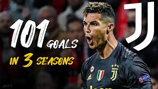 🤯 101 GOALS in 3 SEASONS  Cristiano Ronaldo at Juventus 20182021 [upl. by Connett659]