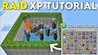 Raid Farm Minecraft Bedrock 121 Tutorial MCPEXBOXPS4 [upl. by Ansley]