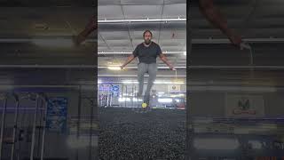 Giovannijacksonq23456sim Im exercising jump roping at thr coops gym having fun today [upl. by Ived]