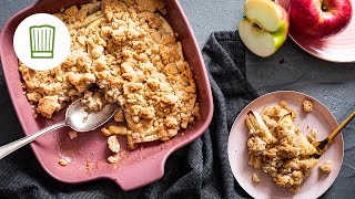 Fruchtig süßer Apple Crumble mit Zimt  Chefkoch [upl. by Nagah]