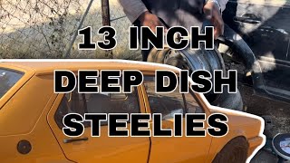 I MADE MY 13” STEELIES DEEP DISH  MK1 VW CITI GOLF  VLOG [upl. by Rocray]