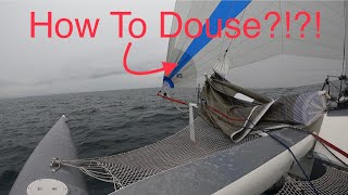 Dousing an Asymmetric Spinnaker Without a Sock  Its Easy [upl. by Yruoc126]